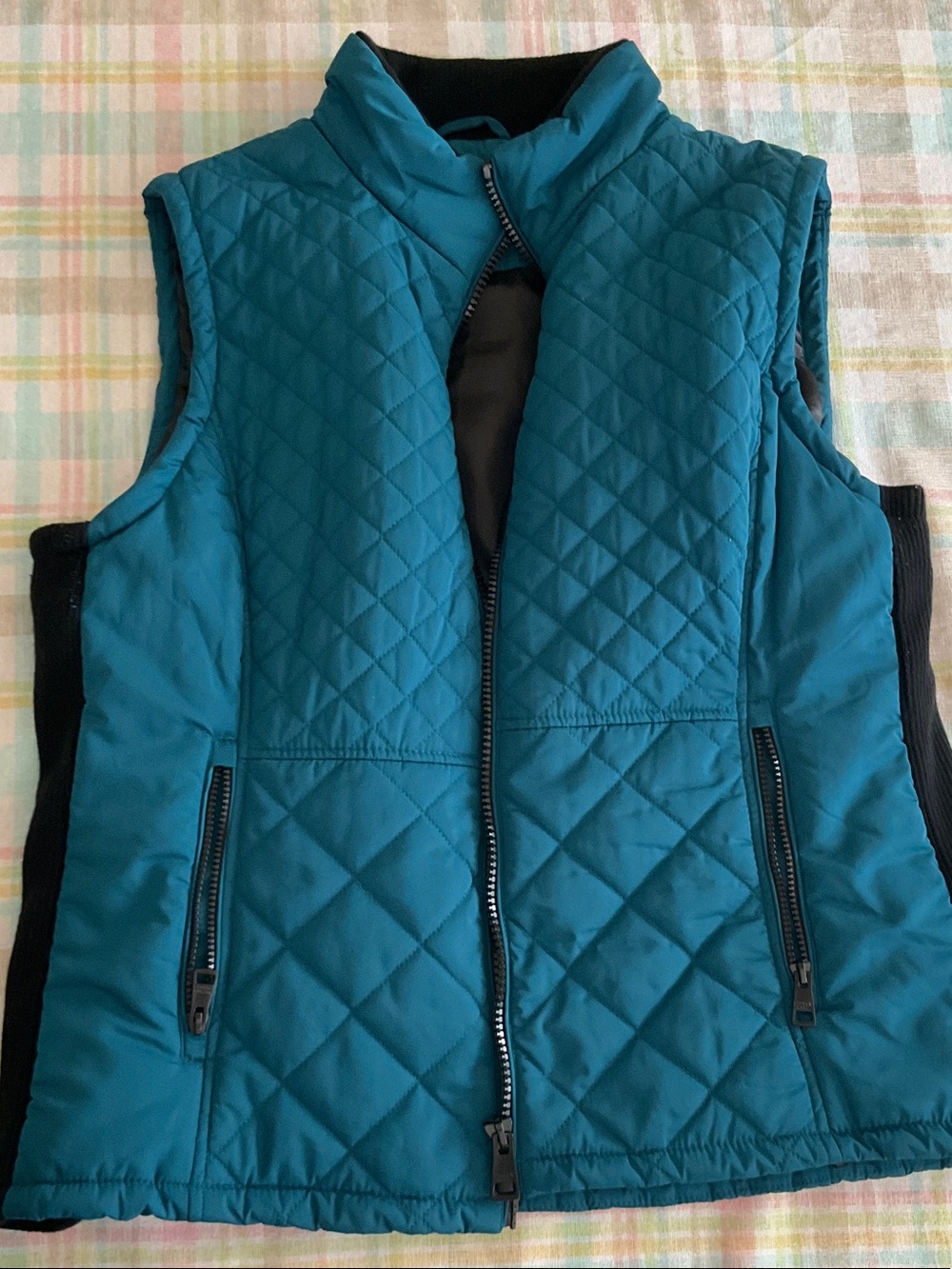 Teal Quilted Women's Vest Jacket
